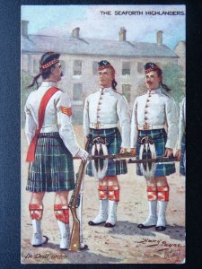 THE SEAFORTH HIGHLANDERS In Drill Orders c1911 by Postcard Raphael Tuck 9885