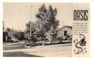 RPPC OASIS Highway 40 Winnemucca, Nevada Roadside Hotel c1940s Vintage Postcard