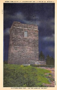 Observatory, Grave of Dr. Mitchell, Night Mount Mitchell, North Carolina NC  