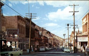 Virginia City Nevada NV Ghost Town Van Cars Street Scene Vintage Postcard