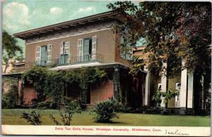 Delta Tau Delta House, Wesleyan University, Middletown CT c1907 Postcard L12