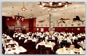 Old Original Bookbinders Seafood Restaurant Interior Philadelphia PA postcard
