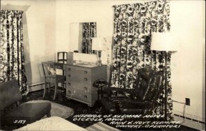 Osceola Iowa IA Klemme Motel Interior Mid-Century Modern Vintage Postcard