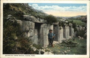 Cuzco Peru Ruinas de Tambo Machai Ruins Vintage Postcard