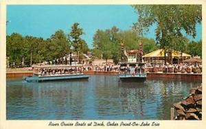 River cruise Boats at dock CEDAR POINT ON LAKE ERIE OHIO ...