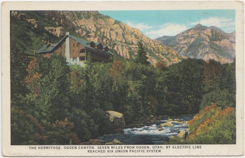 The Hermitage, Ogden Canyon, Utah 1920s unused Union Paci...