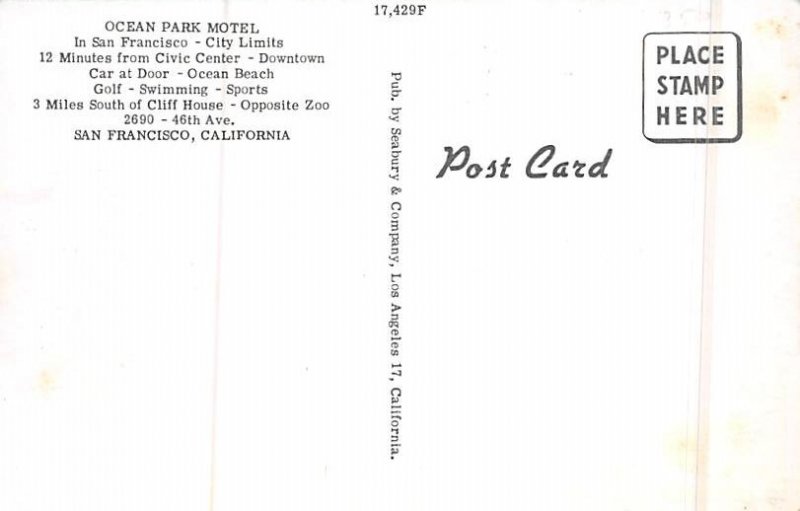 Ocean Park Motel San Francisco CA