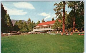 YOSEMITE National Park, CA   Roadside  WAWONA HOTEL  1969  Cars   Postcard 