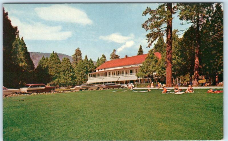 YOSEMITE National Park, CA   Roadside  WAWONA HOTEL  1969  Cars   Postcard