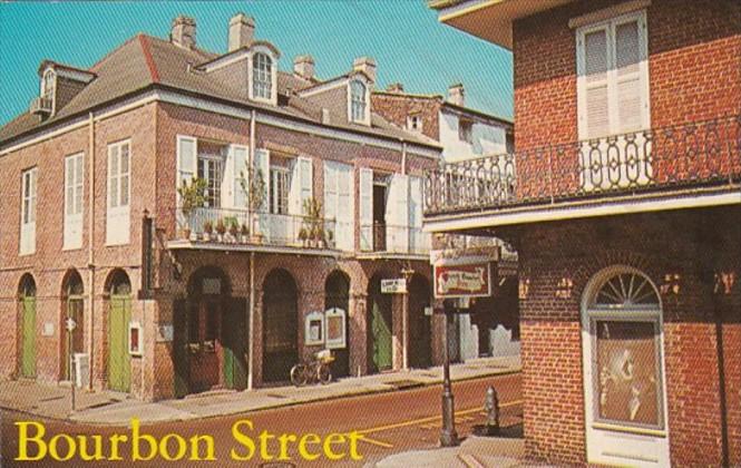 Louisiana New Orleans Bourbon Street and St Ann Street 1975