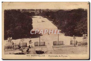 Old Postcard Montpellier Promenade du Peyrou