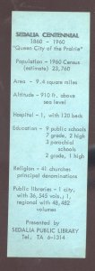 SEDALIA MISSOURI MO. PUBLIC LIBRARY VINTAGE BOOKMARK