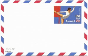 US UXC18 unused. Airmail Olympics 1980.    1979.  Nice.