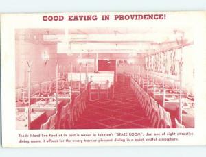 1950's RESTAURANT SCENE Providence Rhode Island RI G8896