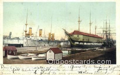 Warships & Old Ironsides, Charlestown Navy Yard Military Battleship 1908 crea...