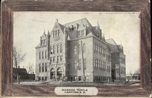 Yankton South Dakota SD Masonic Temple Masons c1910 Vintage Postcard