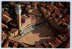 Piazza del Campo Veduta aerea-aerial view SIENA Italy 4x6 Postcard