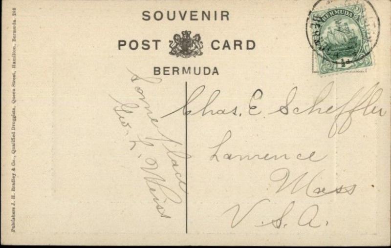 Bermuda Steamship SS Bermudian c1910 USED Postcard Bermuda Cover