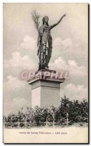 Old Postcard Statue of St. Philomene Ars