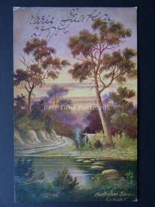 Australia Series CAMP BY THE RIVER Artist P. Campbell c1904 by Art Series 