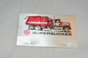 National Vacuum Loader Supersucker Truck Chicago Illinois Oversize Matchbook