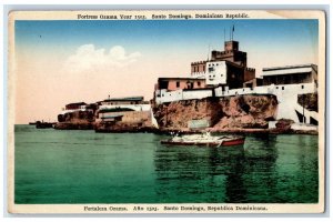 c1910's Fortaleza Ozama Sea Boat Santo Domingo Dominican Republic DR Postcard 