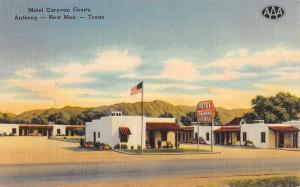 Anthony New Mexico Texas Motel Caravan Courts Antique Postcard K71079