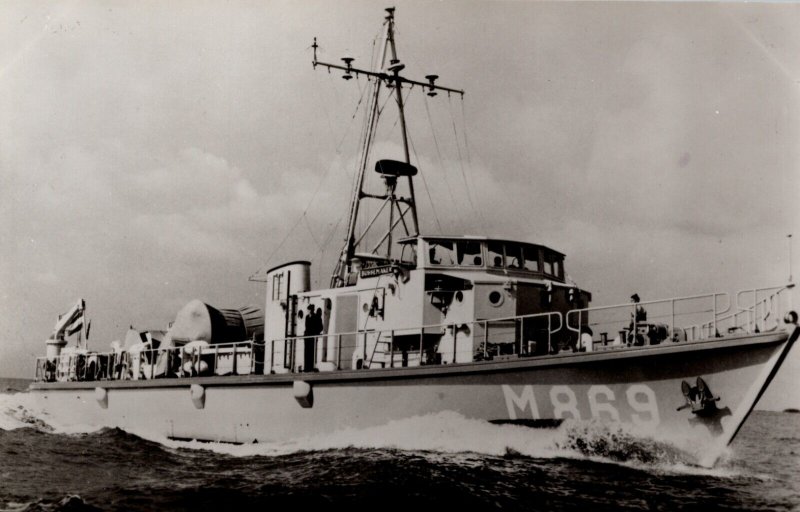 Hr Ms Ondiepwatermijnenveger Bussemaker Marine Vintage RPPC 09.84