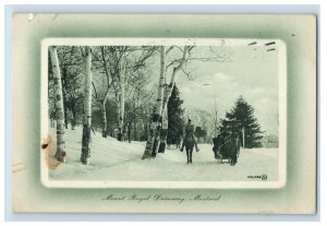 Vintage Mount Royal Driveway Montreal Original Canadian Postcard F32E