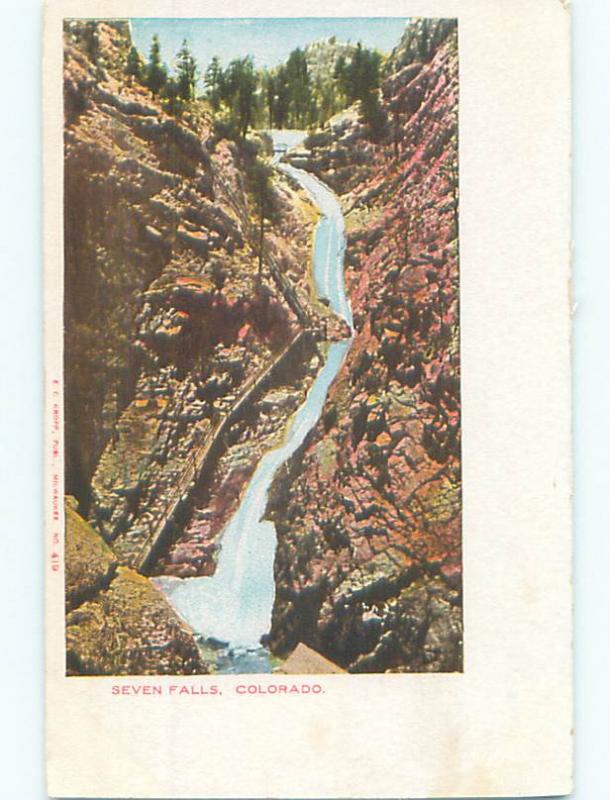 Pre-1907 SEVEN FALLS IN SOUTH CHEYENNE CANYON Colorado Springs Colorado CO n5594