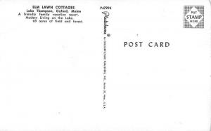 Oxford Maine Lake Thompson Elm Lawn Cottages Vintage Postcard JA4741569