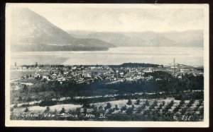 h1609 - SALMON ARM BC Postcard 1940s Panoramic View