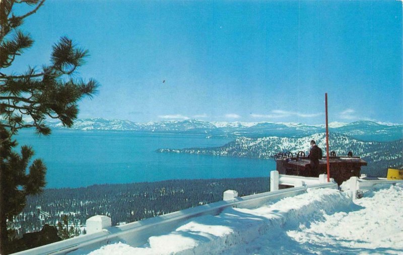 California CA   LAKE TAHOE VIEW From MT ROSE HIGHWAY~Inspiration Point  Postcard