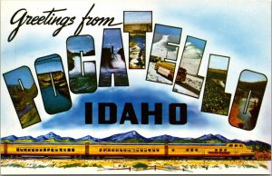 Lot of 2 Large Letter Greetings from Pocatello Idaho Postcards Union Pacific