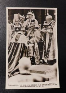 Mint England Royalty Postcard RPPC Coronation of TM King George VI Elizabeth I