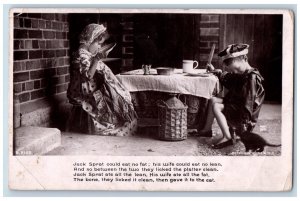 Sault Lake City Utah UT Postcard RPPC Photo Children Eating Ca Kitten Scene 1908