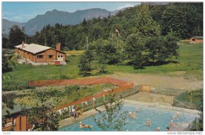 Pool & Longhouse at TSOONA Girl Guide Campsite , ROSEDALE , B.C. , Canada , 4...