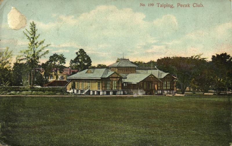 straits settlements, Malay Malaysia, TAIPING PERAK, Perak Club (1913) Postcard