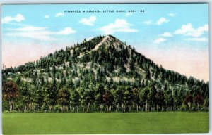c1940s Little Rock, AK Pinnacle Mountain Linen PC Nature Scene Tree Clouds A289