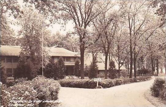 Wisconsin Delavan Lake Lawn Motel Real Photo RPPC 1941