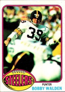 1976 Topps Football Card Bobby Walden Pittsburgh Steelers sk4446