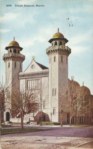 Temple Emanuel, Denver, Colorado, Early Postcard, Used in 1911