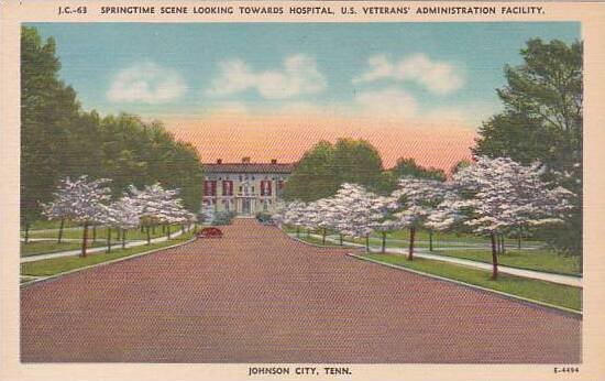 Tennesse Johnson City Springtime Scene Looking Towards Hospital U S Veterans ...