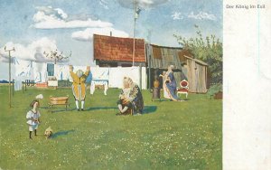 B580 Artist's postcard signed Eugen Kirchner: The King in Exile