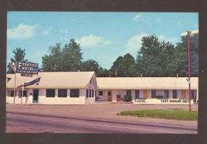 POPLAR BLUFF MISSOURI FRONTIER RESTAURANT MOTEL VINTAGE ACVERTISING POSTCARD