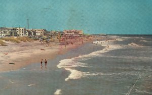 Postcard View Looking North Numerous Hotels In The Background Virginia Beach VA