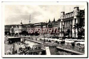 Old Postcard Nice La Promenade Des Anglais Ruhl Beach
