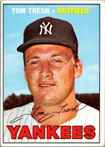 1967 Topps Baseball Card Tom Tresh New York Yankees sk2092