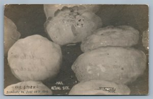 SUNBURY PA HAIL STORM 1910 ANTIQUE REAL PHOTO POSTCARD RPPC