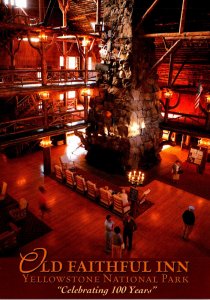 Yellowstone National Park Old Faithful Inn Interior View Showing Chimney